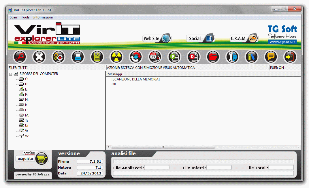 Screenshot for VirIT eXplorer Lite 7.1.59